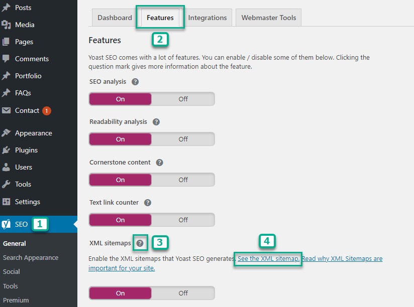 ส่ง XML Sitemap